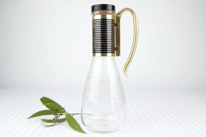 Vintage Mid Century Pyrex Atomic Starburst Carafe