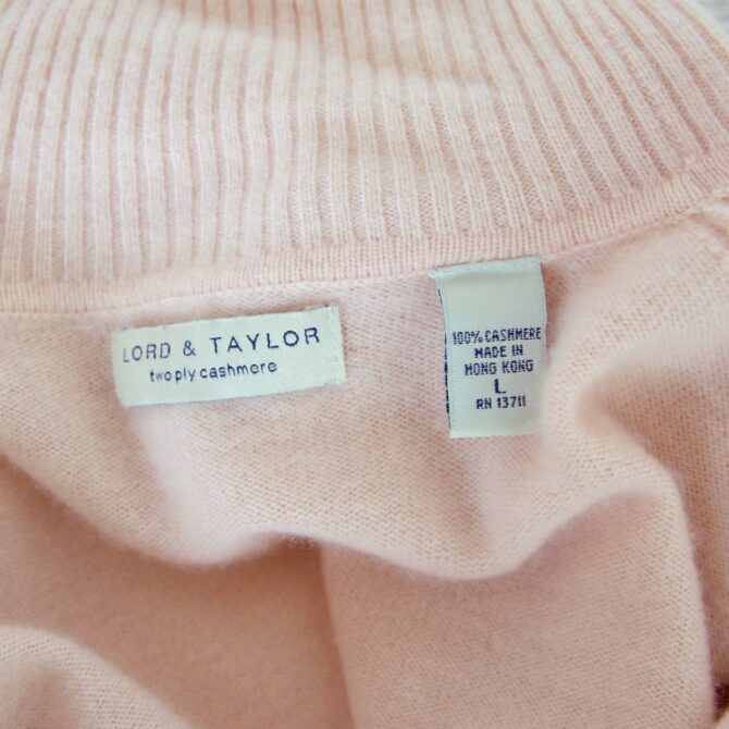 Pale Pink Cashmere Sweater Turtleneck - Image 5